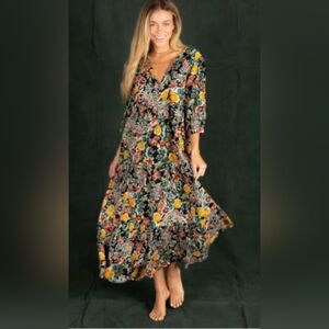 NATURAL LIFE Multicolor Floral Midi Dress